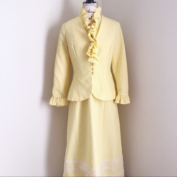 Vintage 1960s Yellow Sundress W/ Matching Jacket - Picture 3 of 8